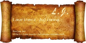 Laurinecz Julianna névjegykártya